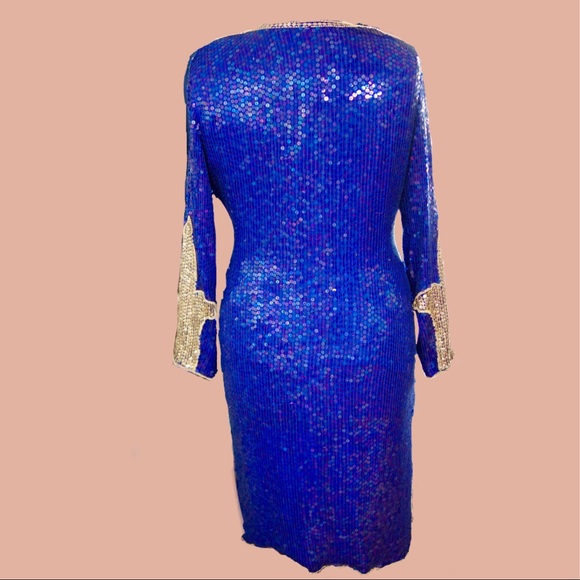 Trophy Wife Gatsby Goddess Sequin Dress Vintage XL - Picture 3 of 8